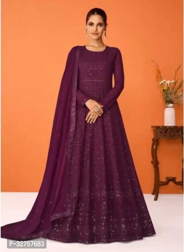 Blend Stitched Anarkali Gown