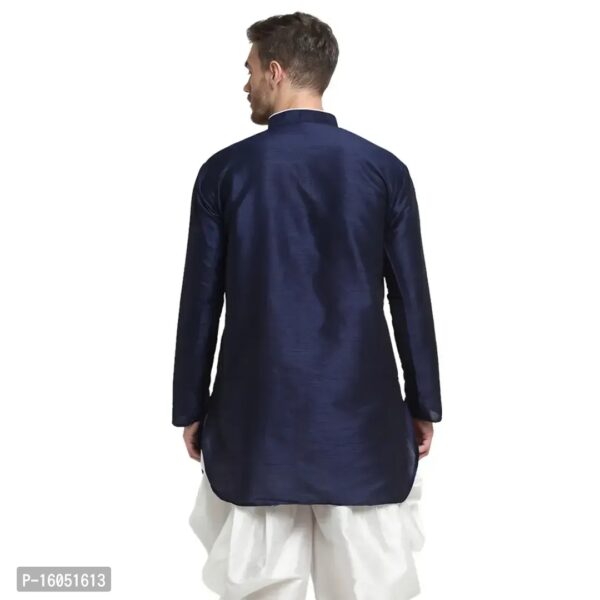 Banity Bey Men's Dupion Regular Fit Kurta |Soft and Comfortable Kurta |Ethnic Kurta Special for Mens (Navy)