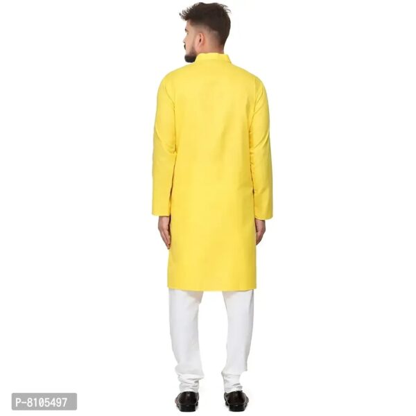 Seawind Men's Cotton Straight Kurta Pyjama Set (S (32), YELLOW)