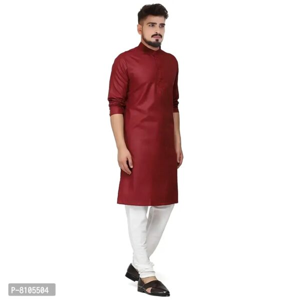 Seawind Men's Cotton Straight Kurta Pyjama Set (XL (38), MAROON)