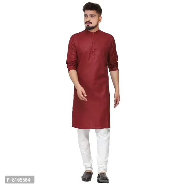 Seawind Men's Cotton Straight Kurta Pyjama Set (XL (38), MAROON)