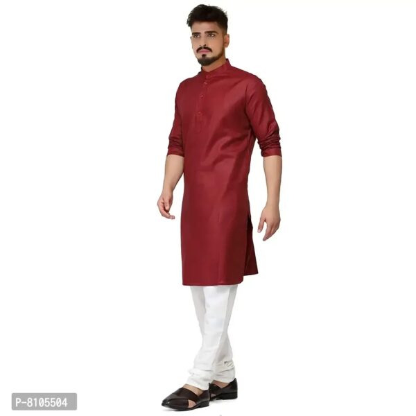 Seawind Men's Cotton Straight Kurta Pyjama Set (XL (38), MAROON)