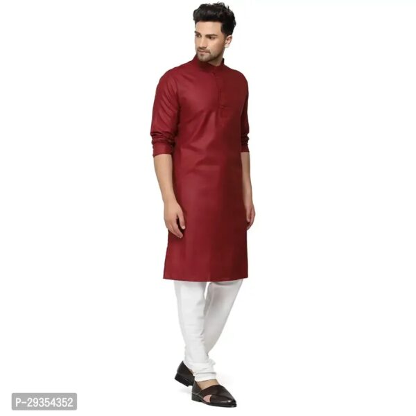 Fancy Cotton Solid Kurtas For Men