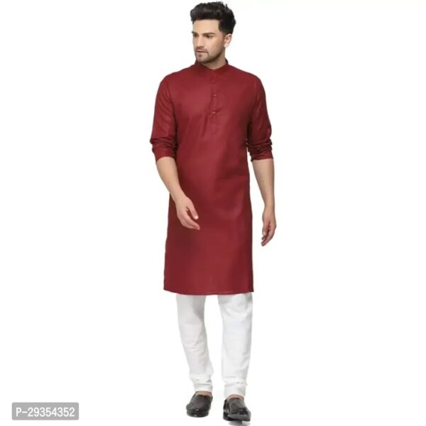 Fancy Cotton Solid Kurtas For Men