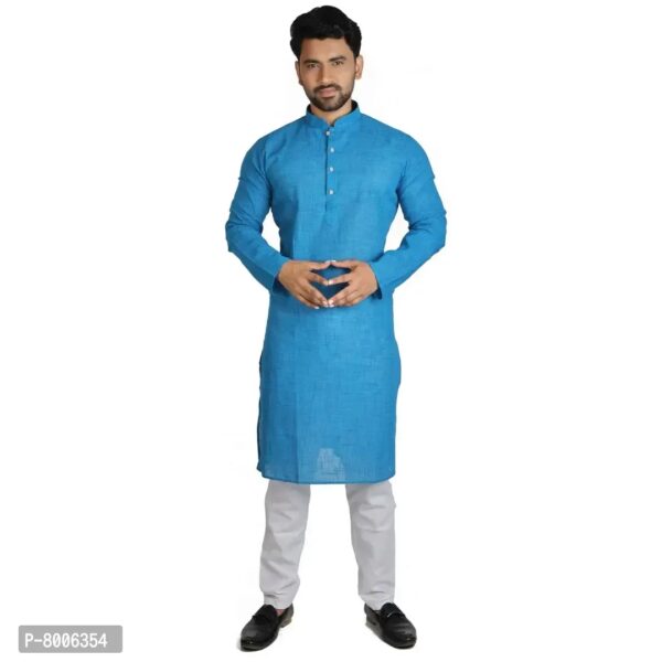 RIGAL Men's Cotton Slub Design Kurta Pyjama Set