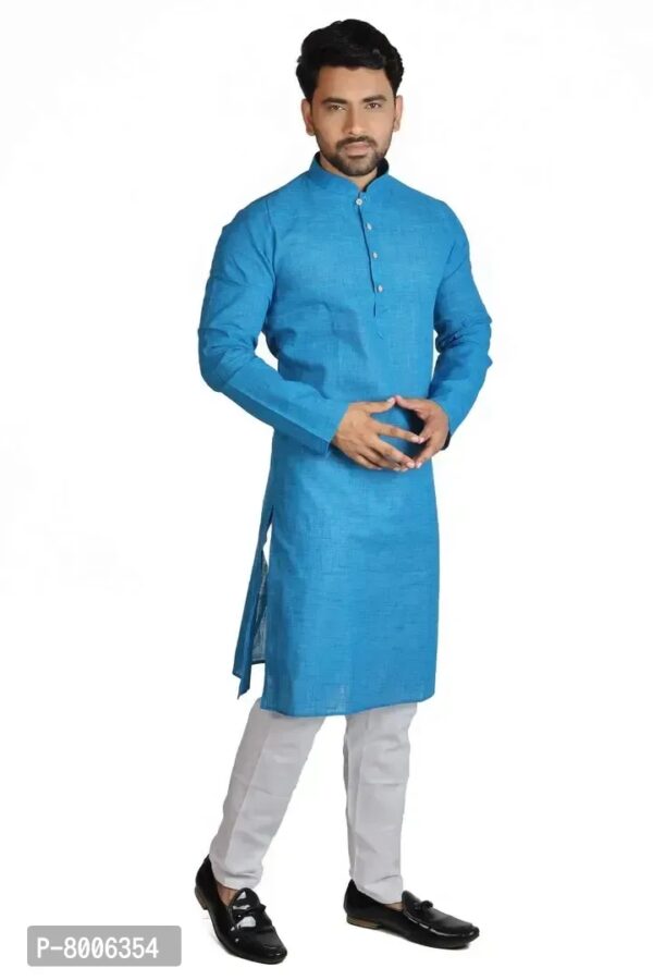 RIGAL Men's Cotton Slub Design Kurta Pyjama Set