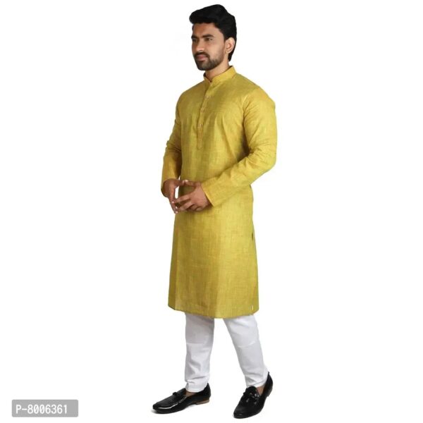 RIGAL Men's Cotton Slub Design Kurta Pyjama Set