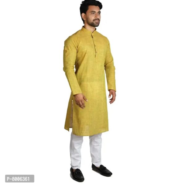 RIGAL Men's Cotton Slub Design Kurta Pyjama Set