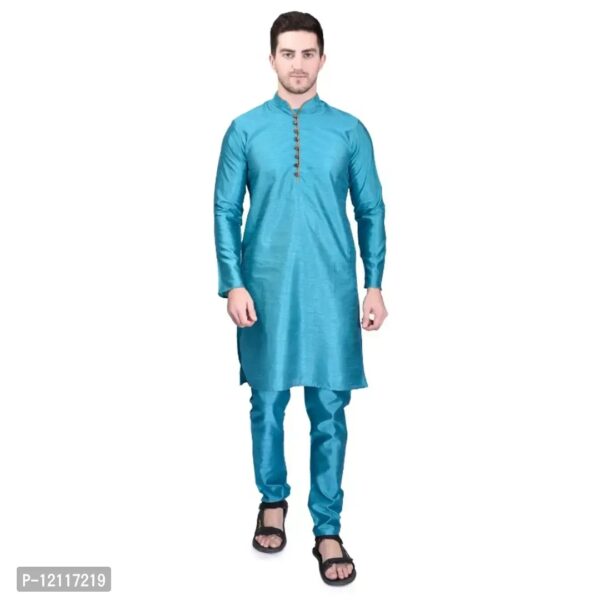 Reliable Blue Silk Kurta Bottom Sets For Men