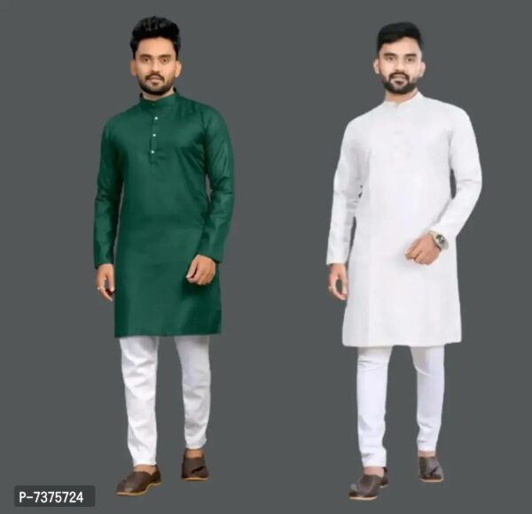 Stylish Fancy Cotton Kutra Set Combo For Men Pack Of 2