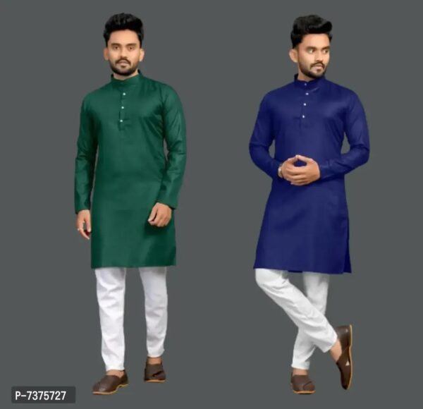 Stylish Fancy Cotton Kutra Set Combo For Men Pack Of 2