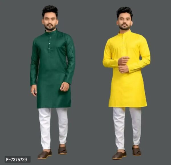 Stylish Fancy Cotton Kutra Set Combo For Men Pack Of 2