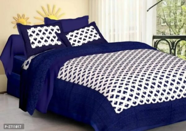 Cotton Double Bed Bedsheet With Pillow Covers