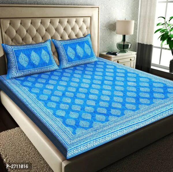 Cotton Double Bed Bedsheet With Pillow Covers