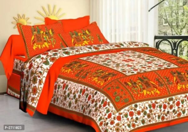 Cotton Double Bed Bedsheet With Pillow Covers