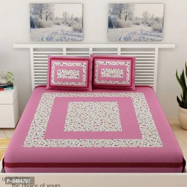 Trendy Cotton Double BedSheet With 2 Pillow Cover