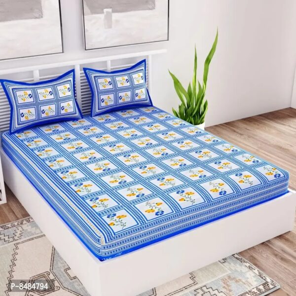 Trendy Cotton Double BedSheet With 2 Pillow Cover