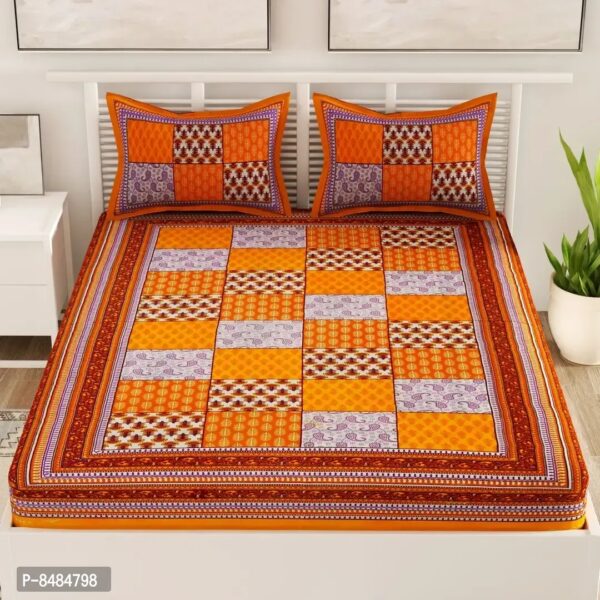 Trendy Cotton Double BedSheet With 2 Pillow Cover