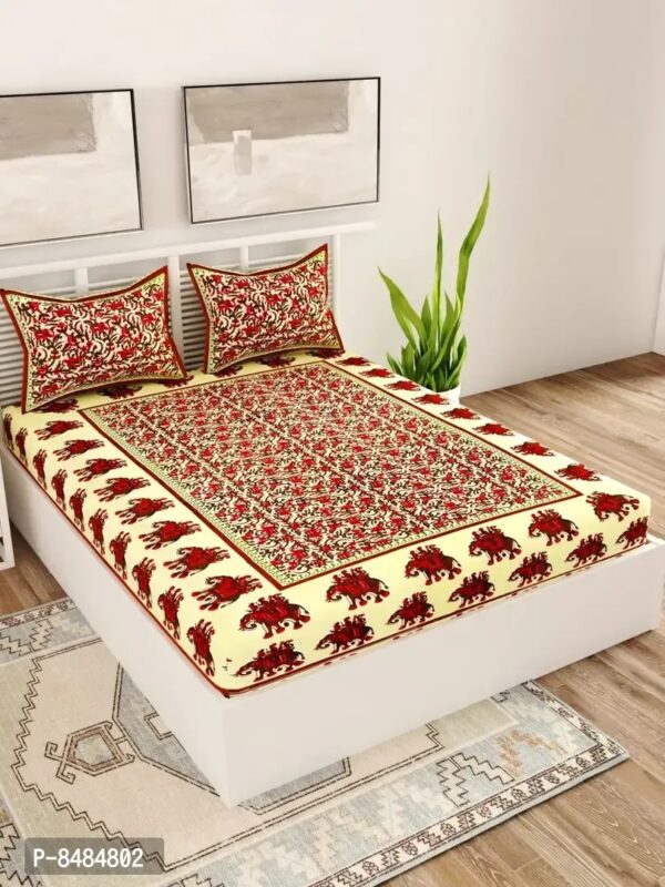 Trendy Cotton Double BedSheet With 2 Pillow Cover