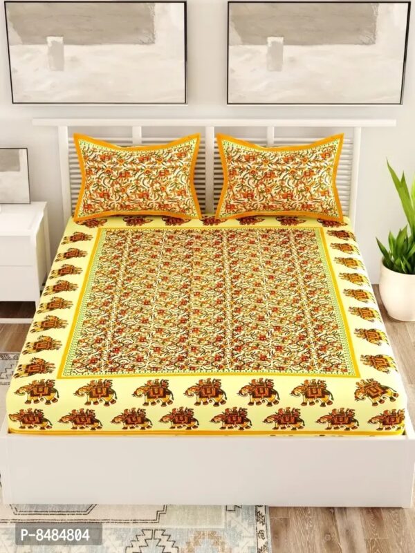 Trendy Cotton Double BedSheet With 2 Pillow Cover